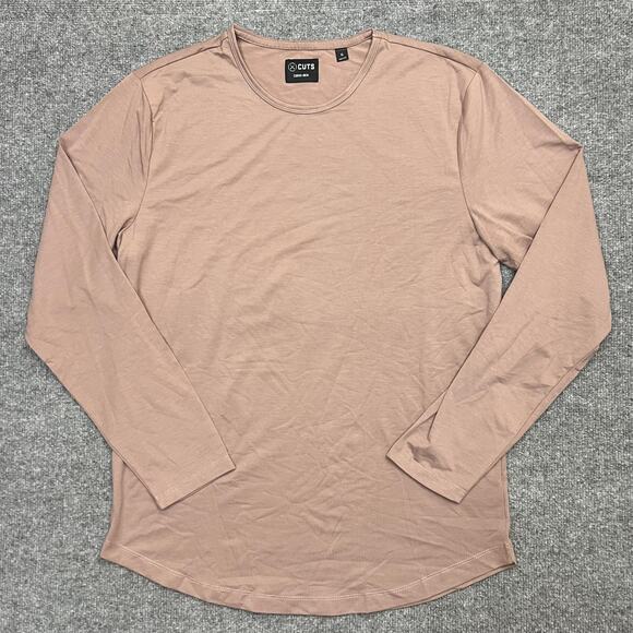 Cuts Shirt Mens XL Curve-Hem Long Sleeve Pyca Pro Stretch Casual Lightweight - Picture 2 of 9